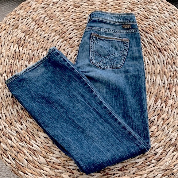 Silver Tina Distressed Low Rise Bootcut Jean - Picture 4 of 16